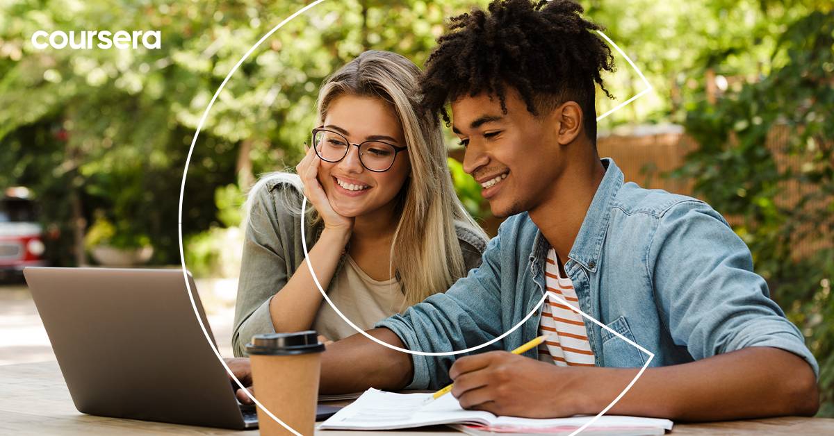 Coursera Logo with Students